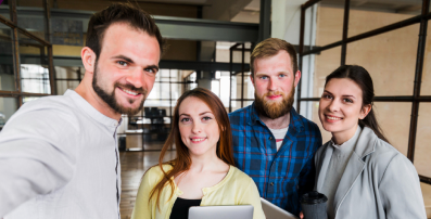 Happy business team