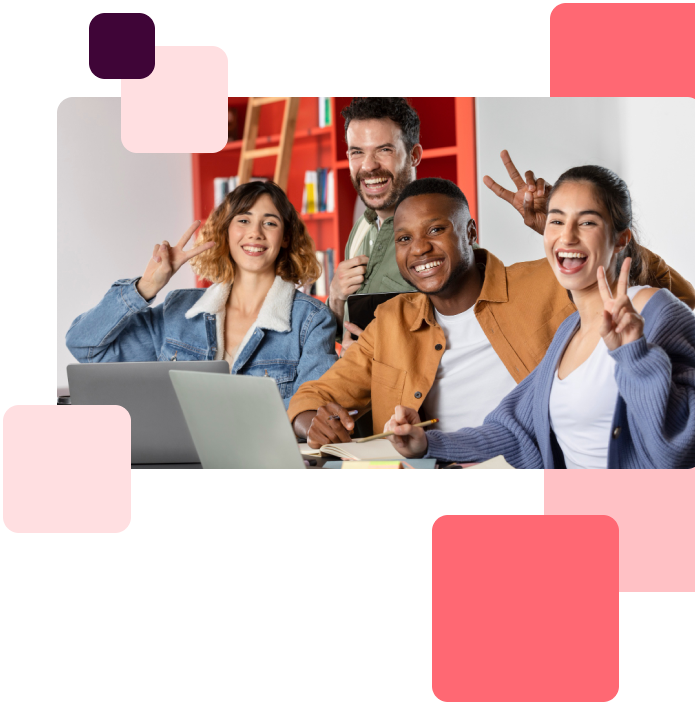Happy remote team